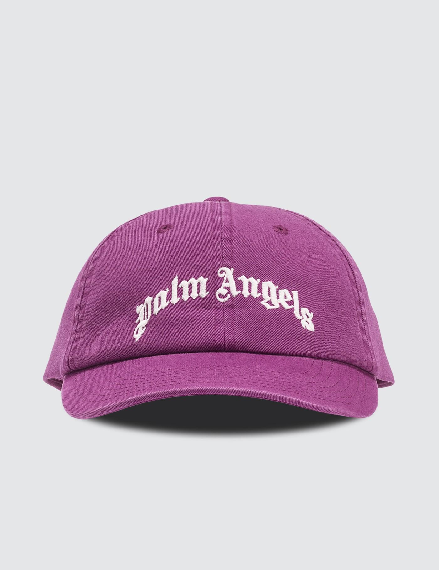 Palm Angels Cotton Arch Logo Cap in Purple for Men - Lyst