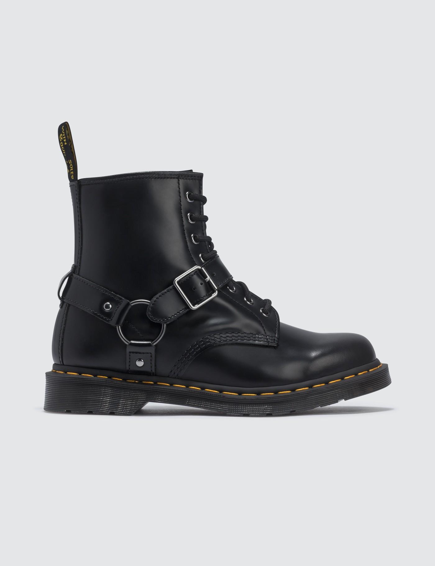 Dr. Martens Leather 1460 Harness in Black for Men Lyst