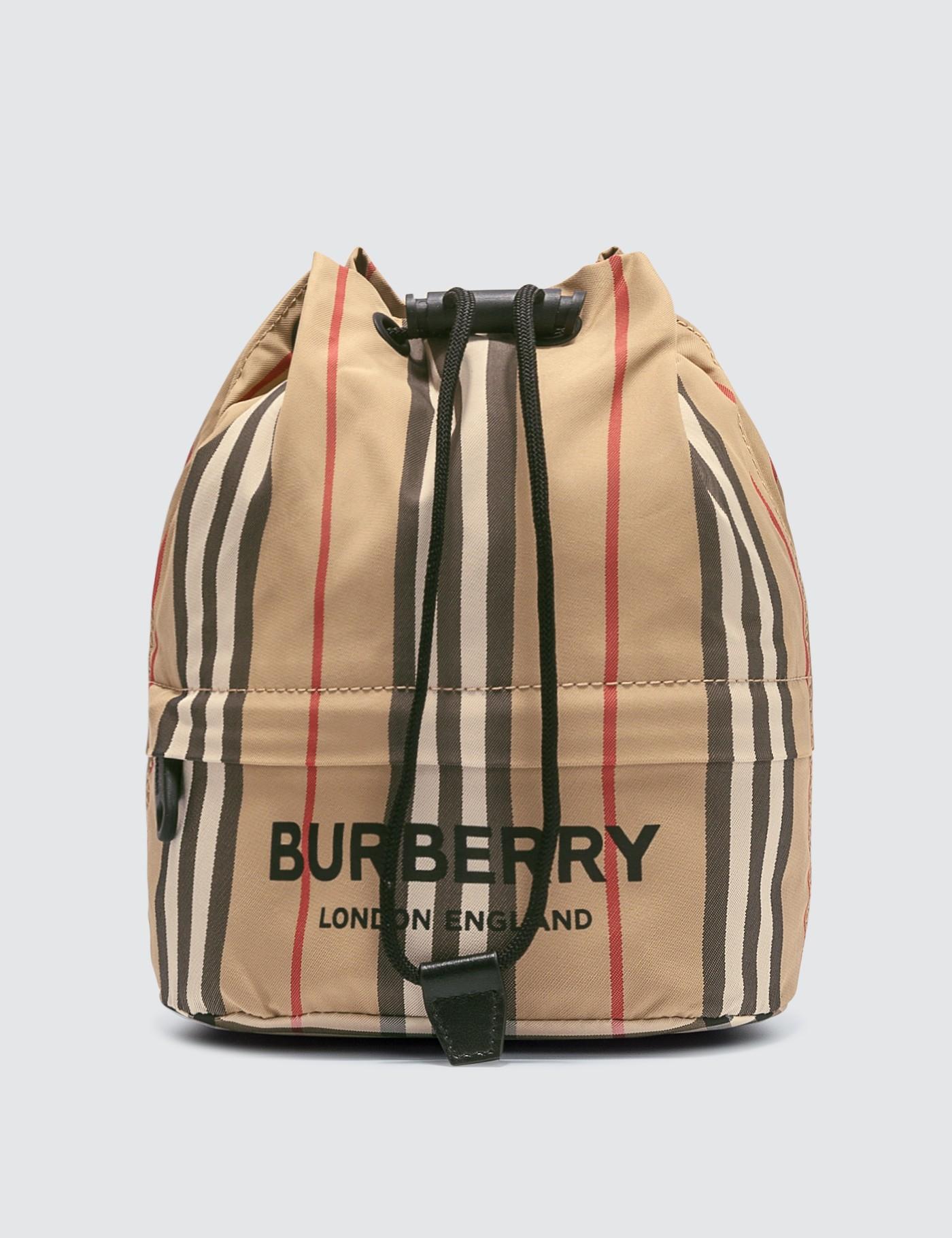 burberry phoebe nylon bucket bag