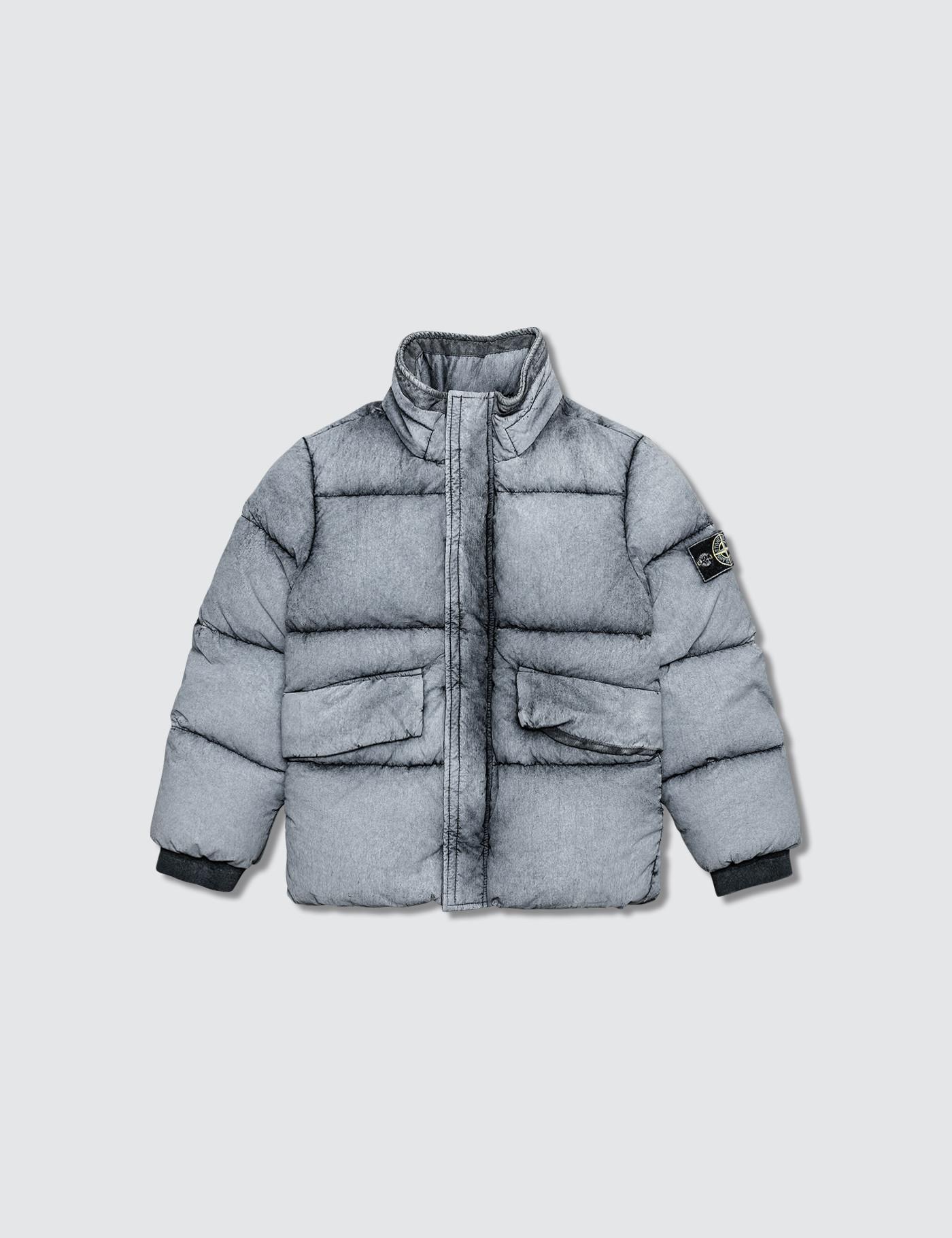 Stone Island Synthetic Degrade Puffer Jacket With Packable Hoodie (kids) in  Grey (Gray) - Lyst