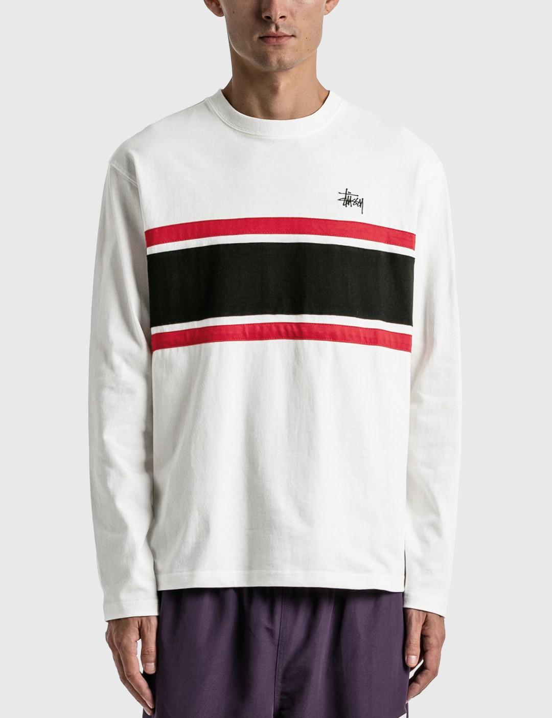 Stussy Color Block Ls Crew in White for Men | Lyst