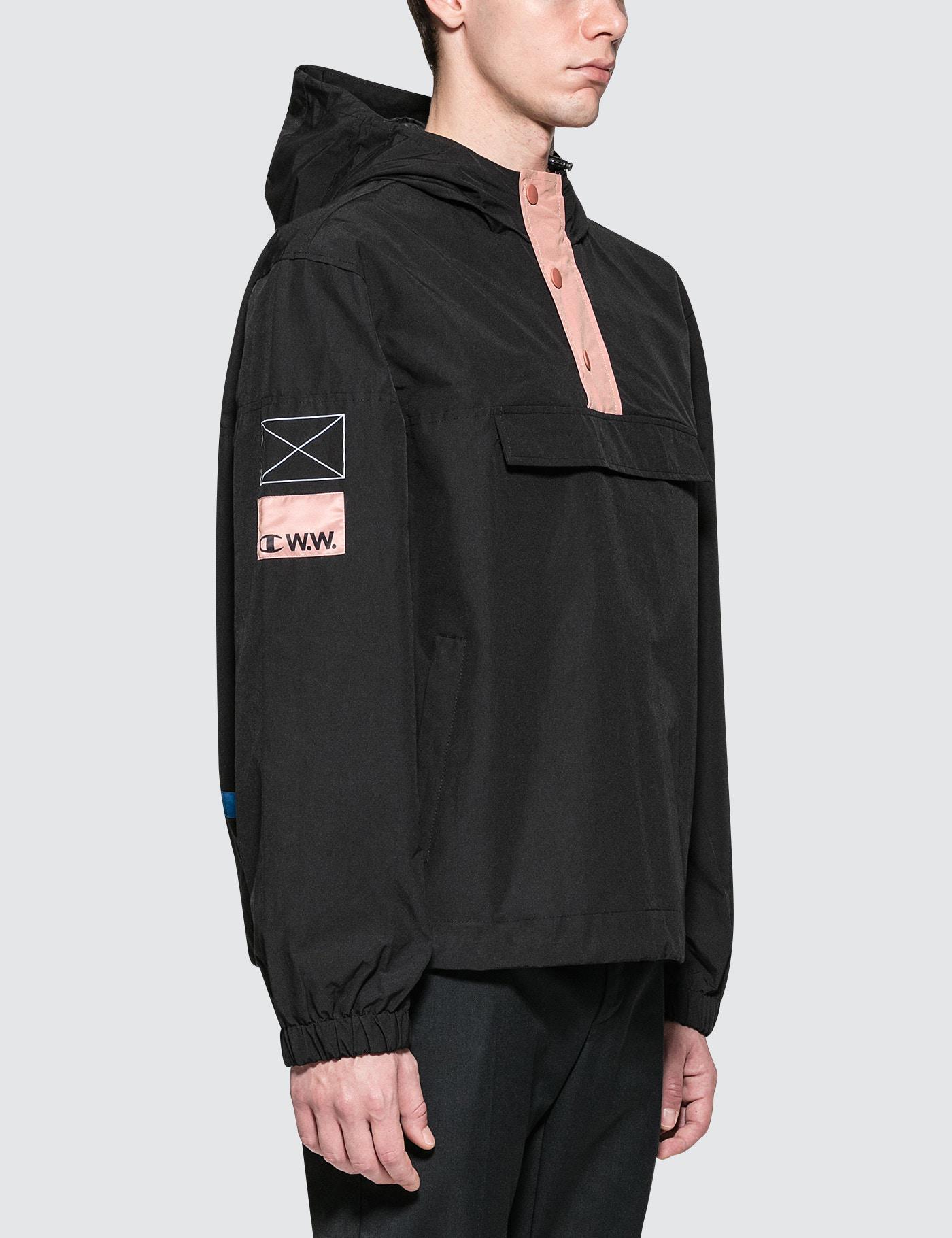 wood wood x champion coach jacket