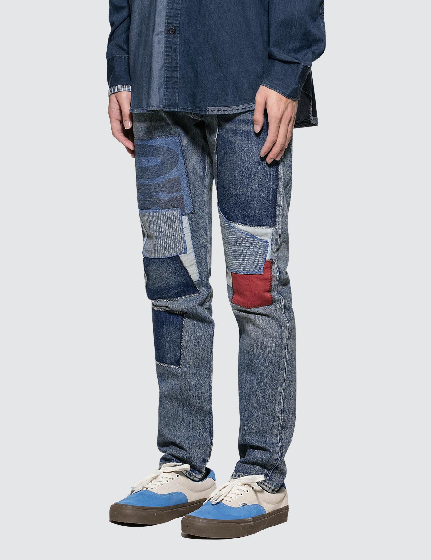 levis 512 patchwork