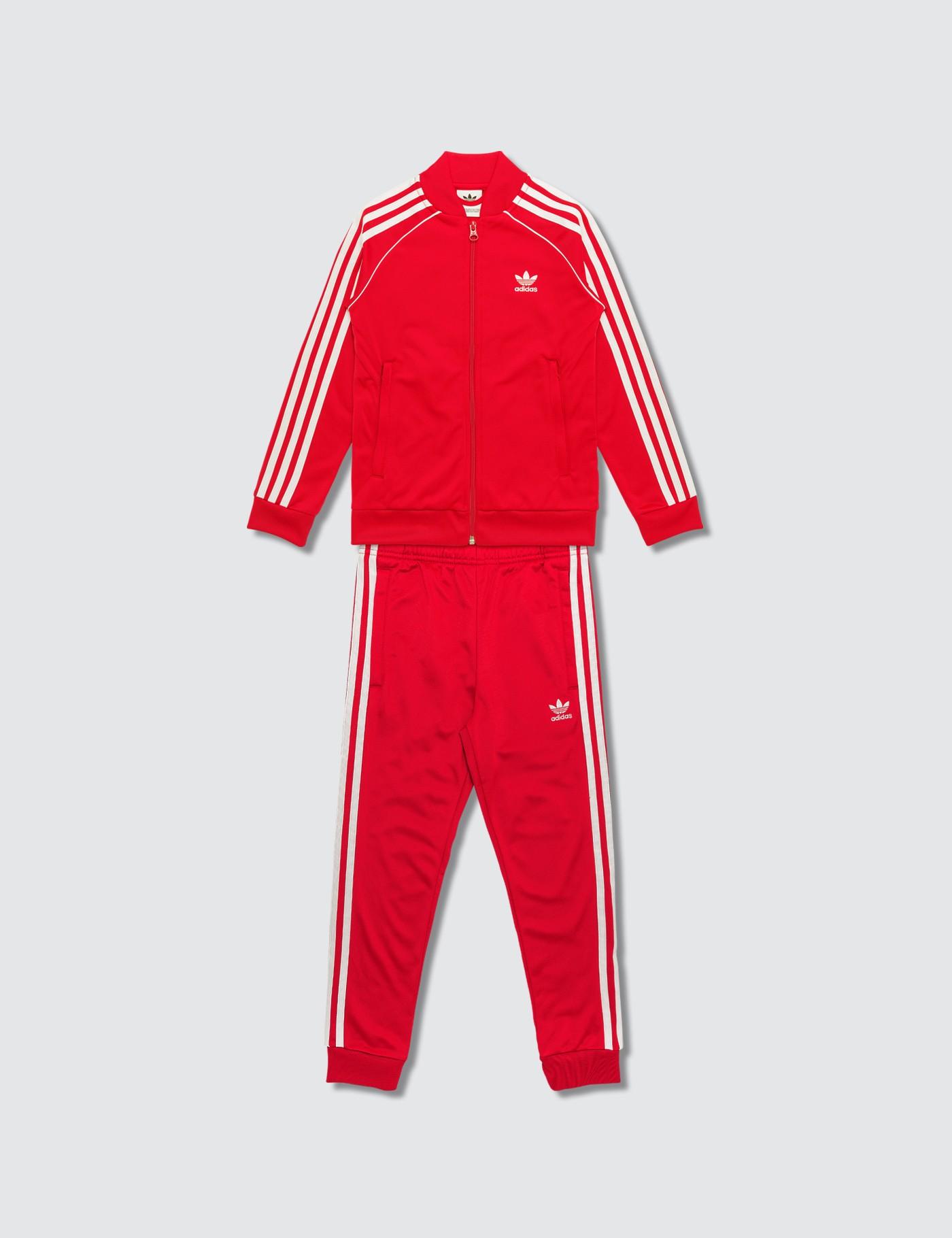 adidas Originals Synthetic Sst Track Suit (kids) in Red for Men - Lyst