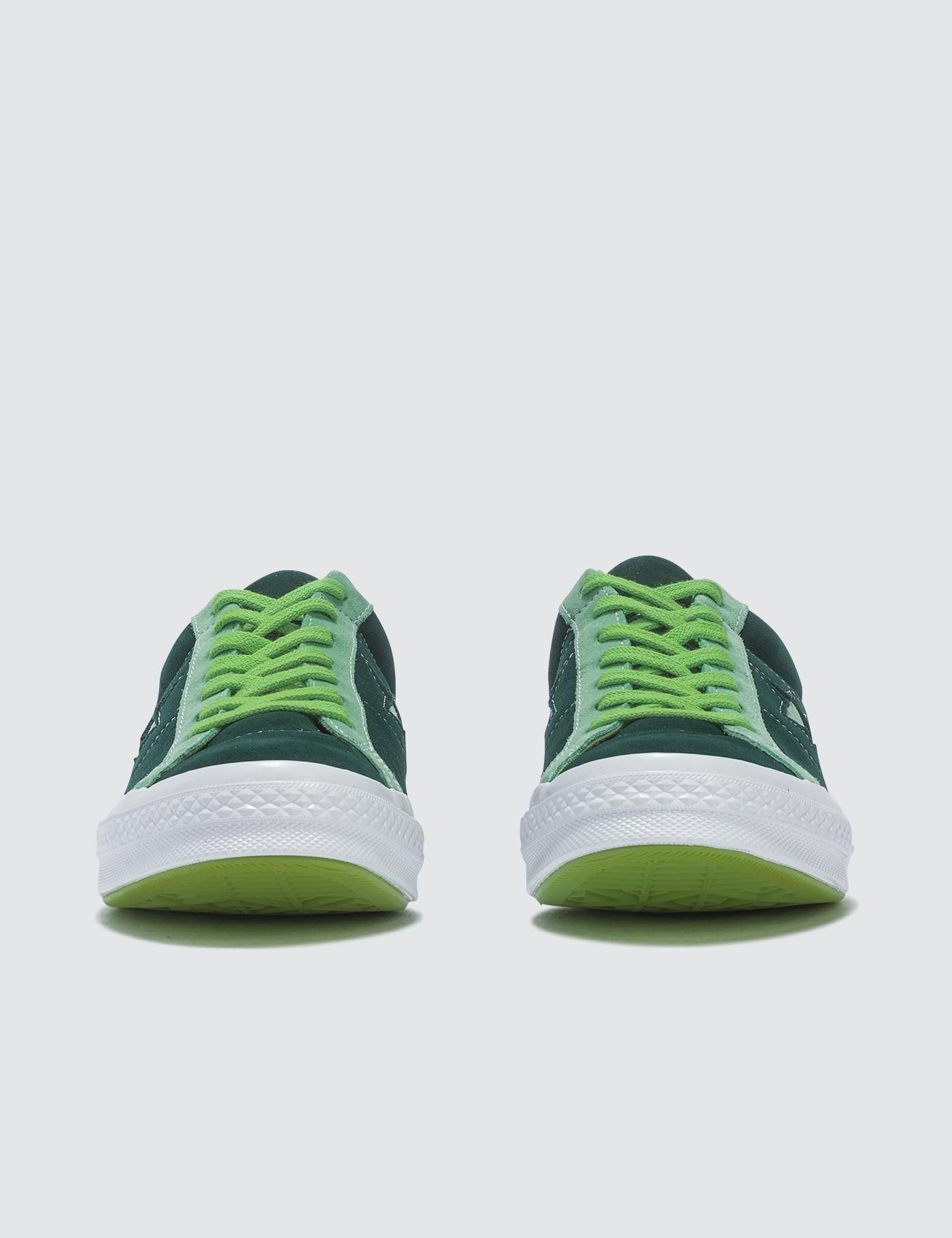 converse one star carnival green