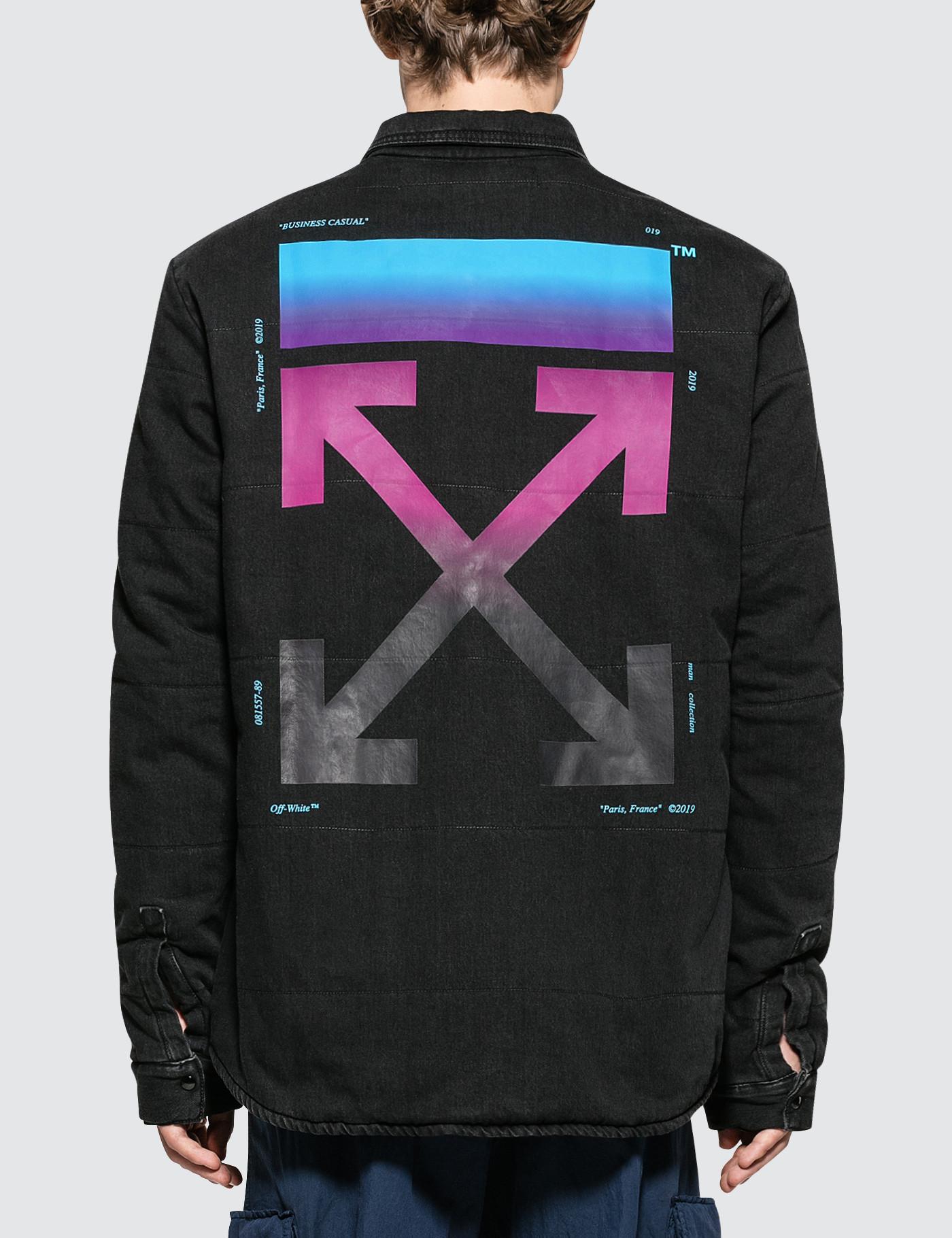 off white black denim shirt