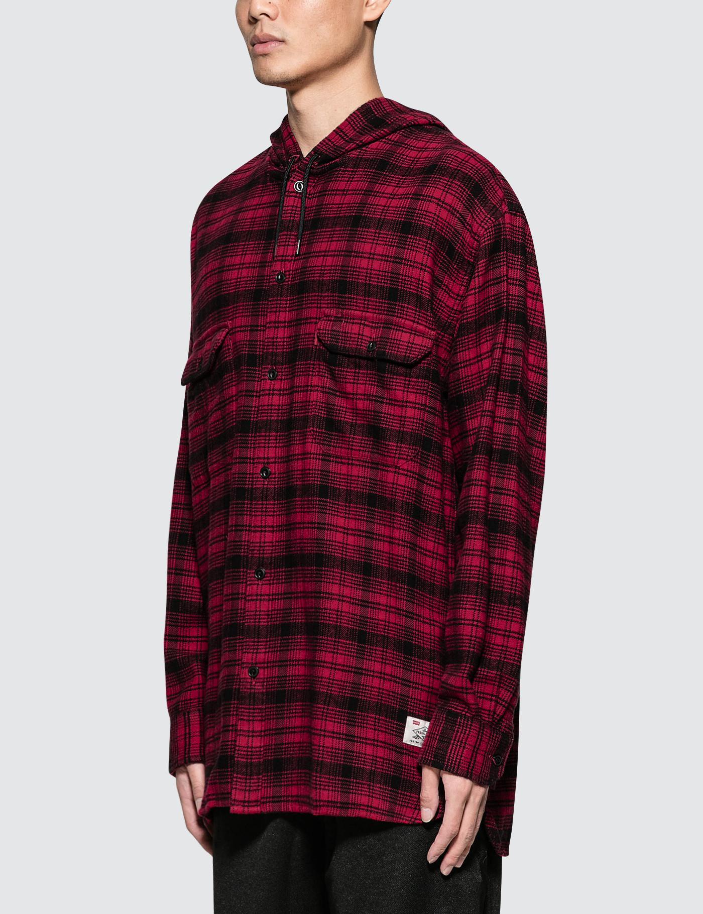 Levi's X Justin Timberlake Hooded Flannel Worker Shirt in Red for Men |  Lyst UK