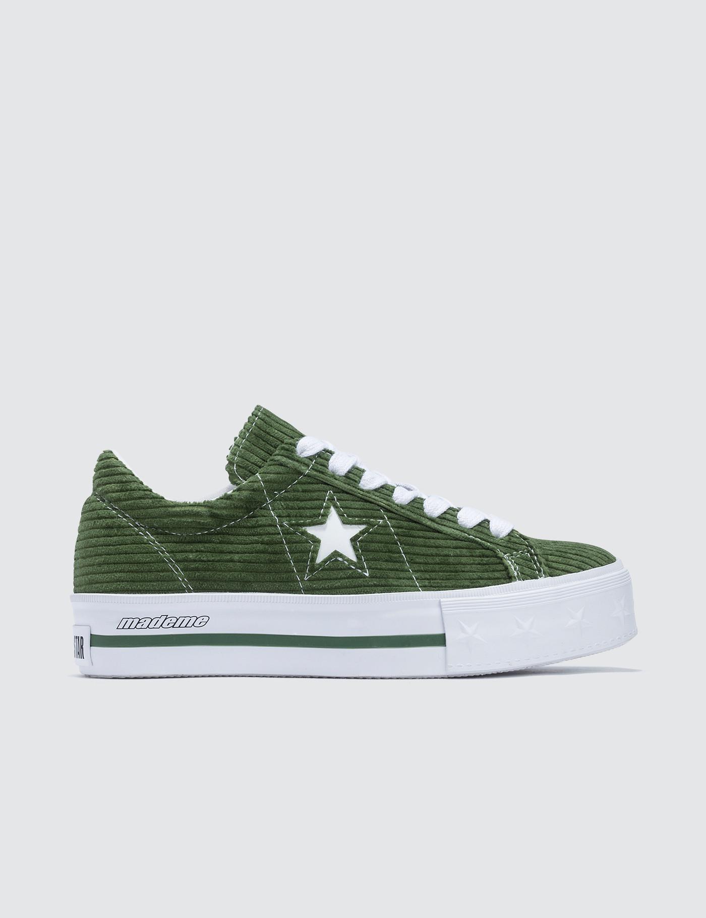 converse one star x mademe corduroy platform sneaker