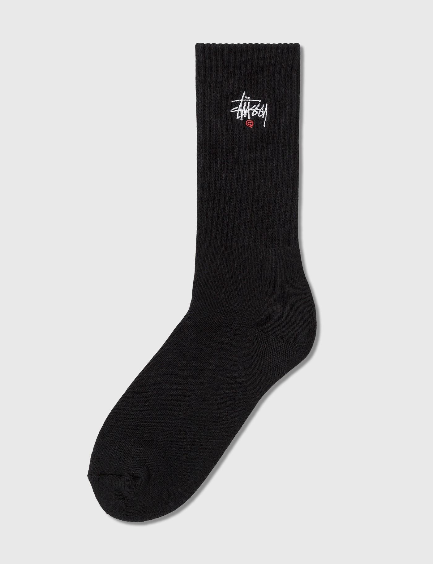 Stussy Basic Logo Crew Socks in Black for Men - Lyst