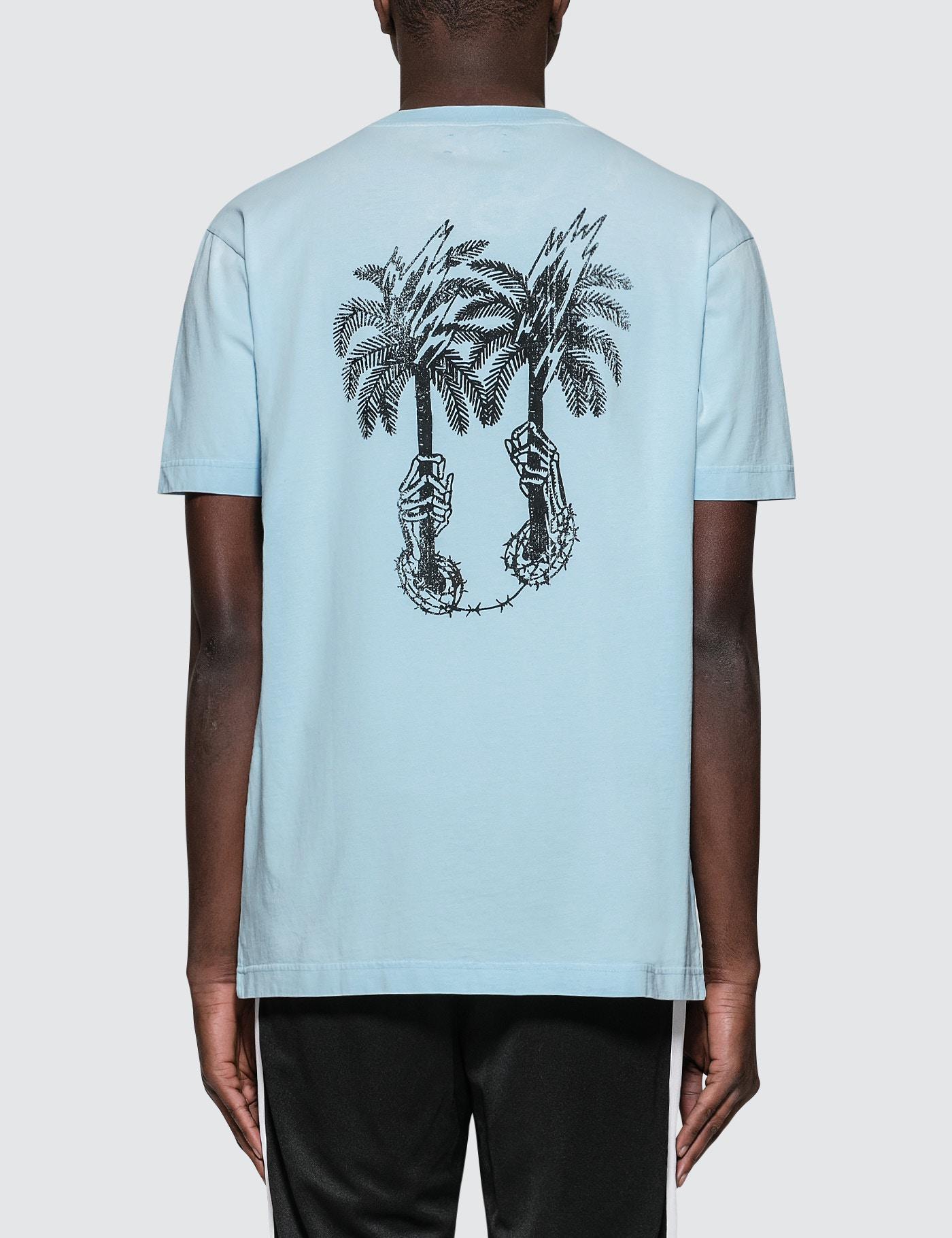 Palm Angels Cotton Light Blue Palms Capture T-shirt for Men - Lyst