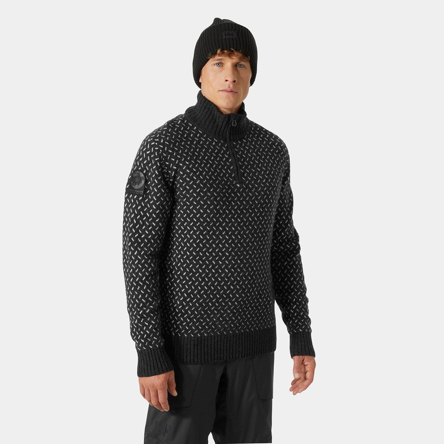 Helly Hansen Arctic Ocean Icelander Wool Knit Half-zip Sweater in