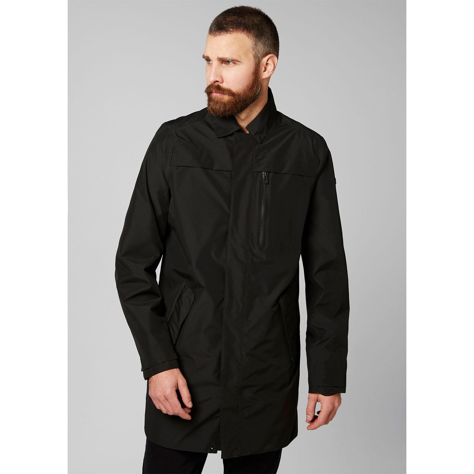 helly hansen black coat