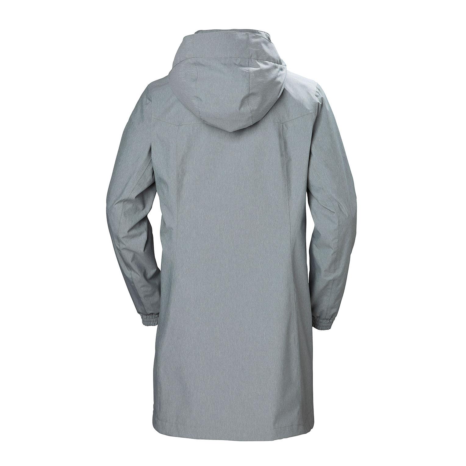 Helly Hansen Aden Long Coat Rain Jacket Grey in Gray Lyst