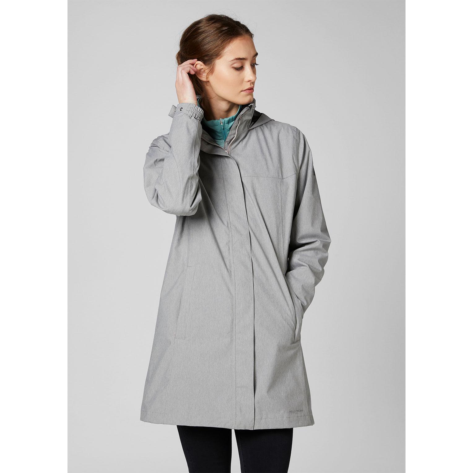 Helly Hansen Aden Long Coat Rain Jacket Grey in Gray - Lyst