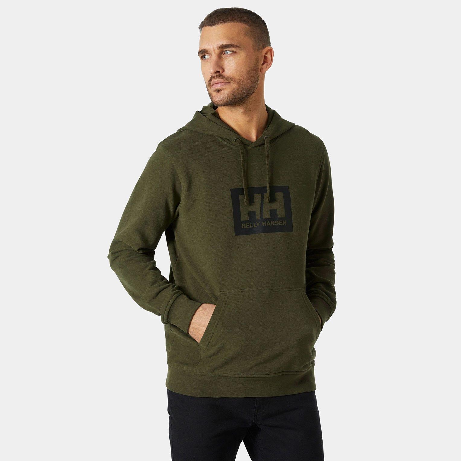 Helly Hansen Hh Box Classic Cotton Hoodie Green for Men | Lyst