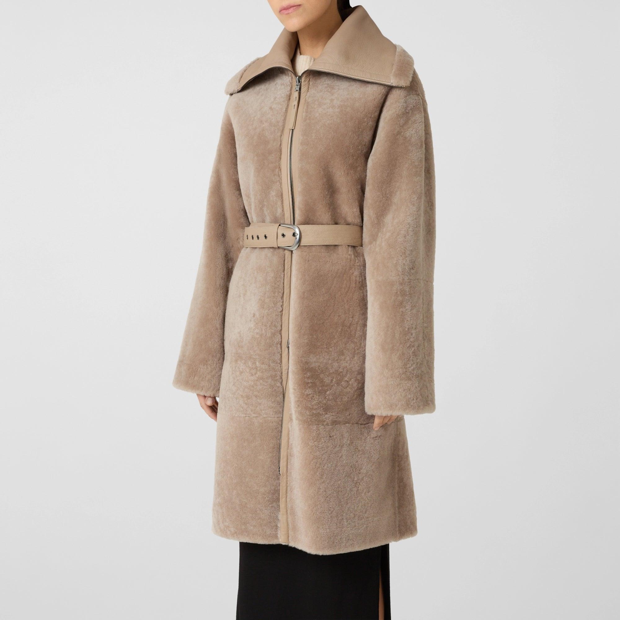 Henry Beguelin Reversible Shearling Coat in Black Lyst