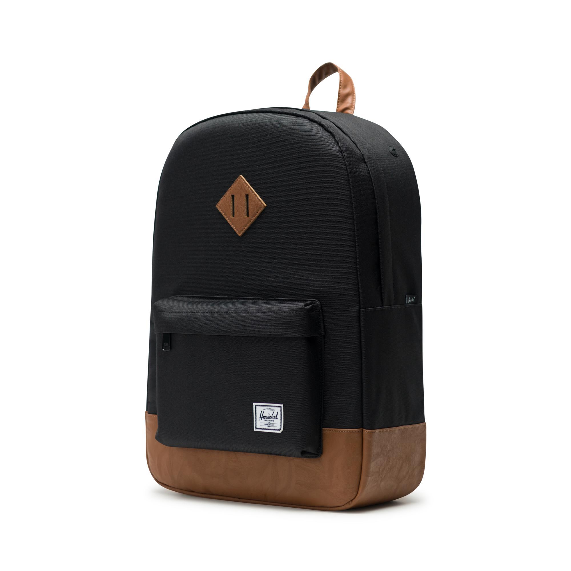 Herschel Supply Co. Leather Heritage Backpack in Black for Men - Lyst