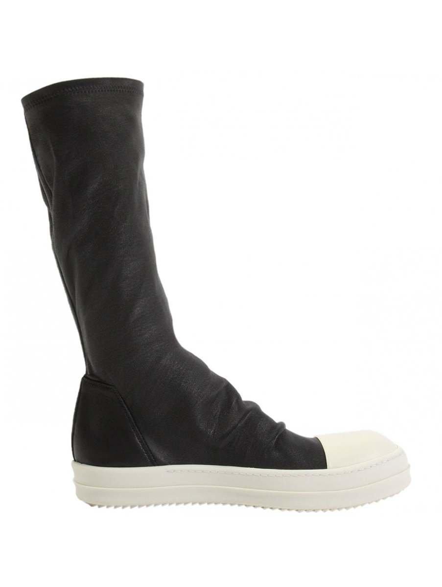 Rick Owens Mid Calf Sock Sneakers in Black for Men Lyst