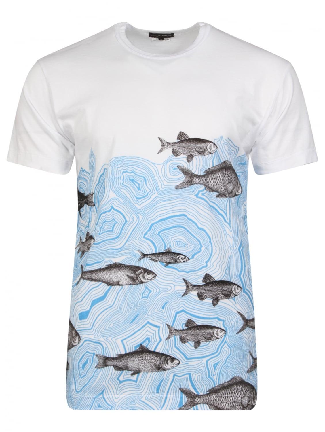 Comme des Garçons Cotton Fornasetti Fish Print T-shirt White for Men - Lyst