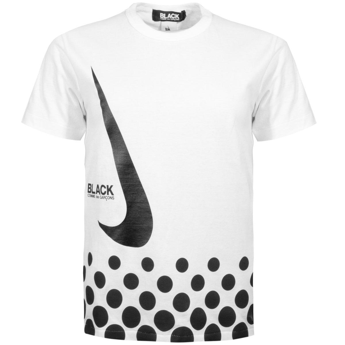 Comme des Garçons Nike X Comme Des Garçons Black Polka Dot Print Logo  Cotton T-shirt, Dots Pattern in White - Lyst