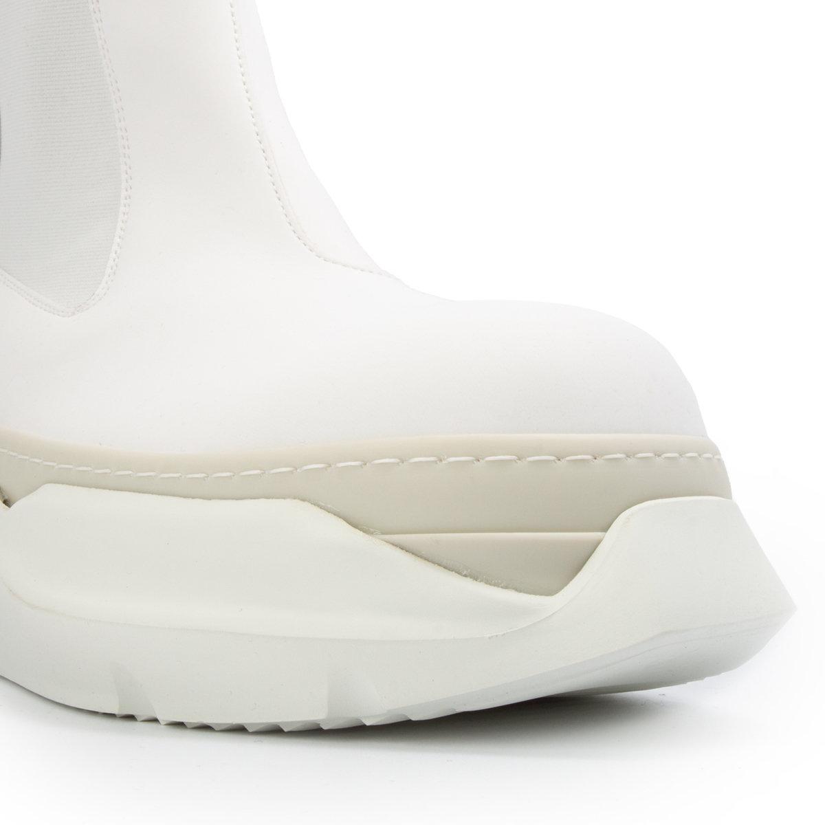 Rick Owens Drkshdw Leather Abstract Beetle Boots Chalk White for Men - Lyst
