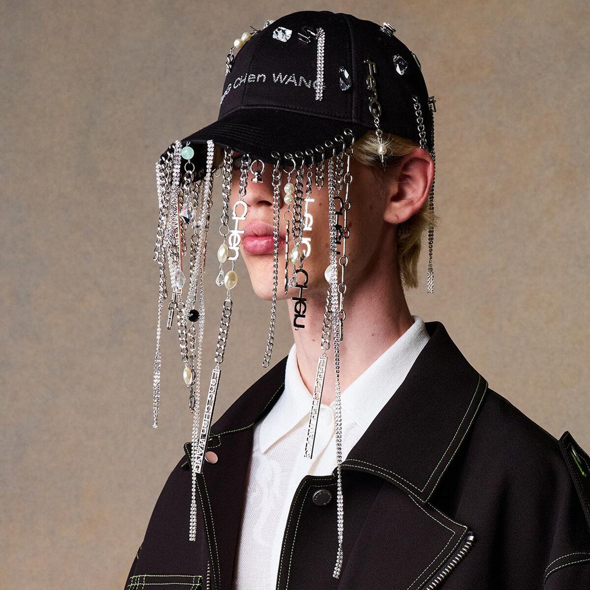 Feng Chen Wang Decorated Baseball Cap With in Black for Men | Lyst