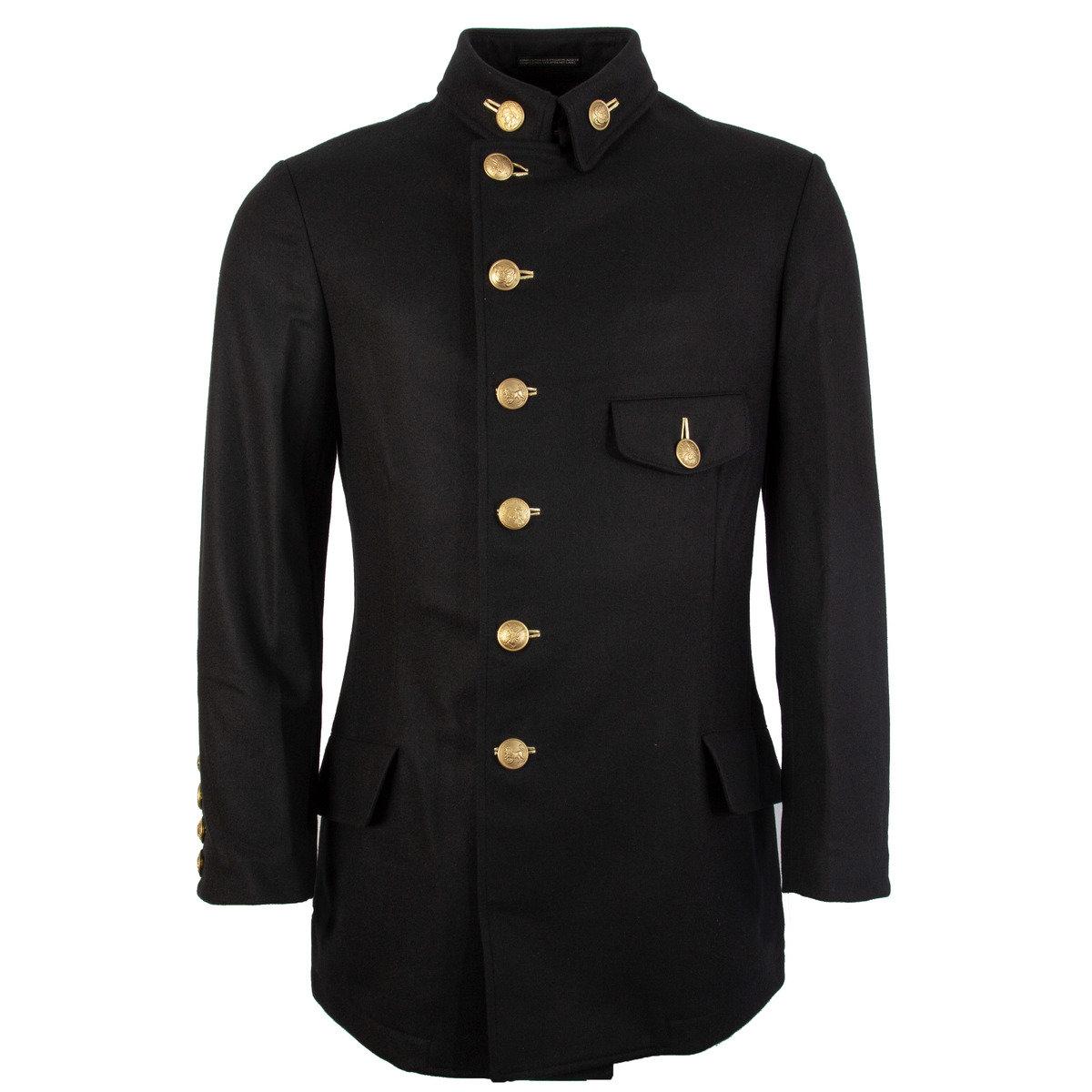 Yohji Yamamoto Wool Military Goldtone Button Jacket in Black for Men
