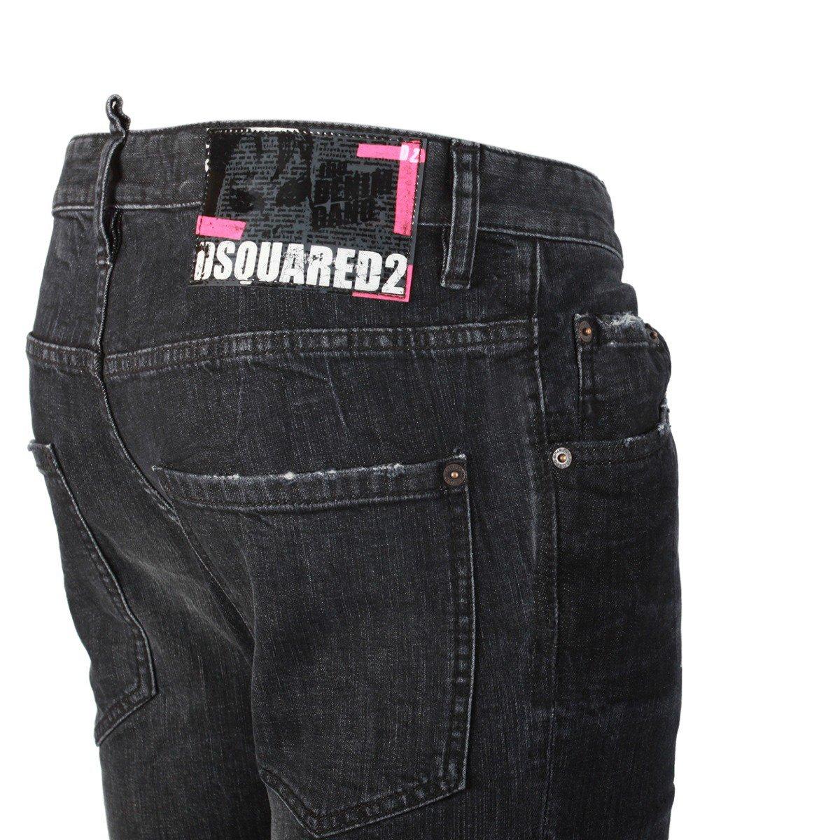 dsquared jeans black zipper