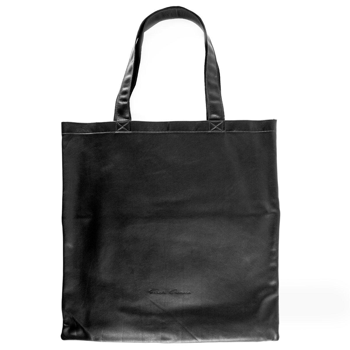 Rick Owens Large Signature Leather Tote Bag in Black - Lyst