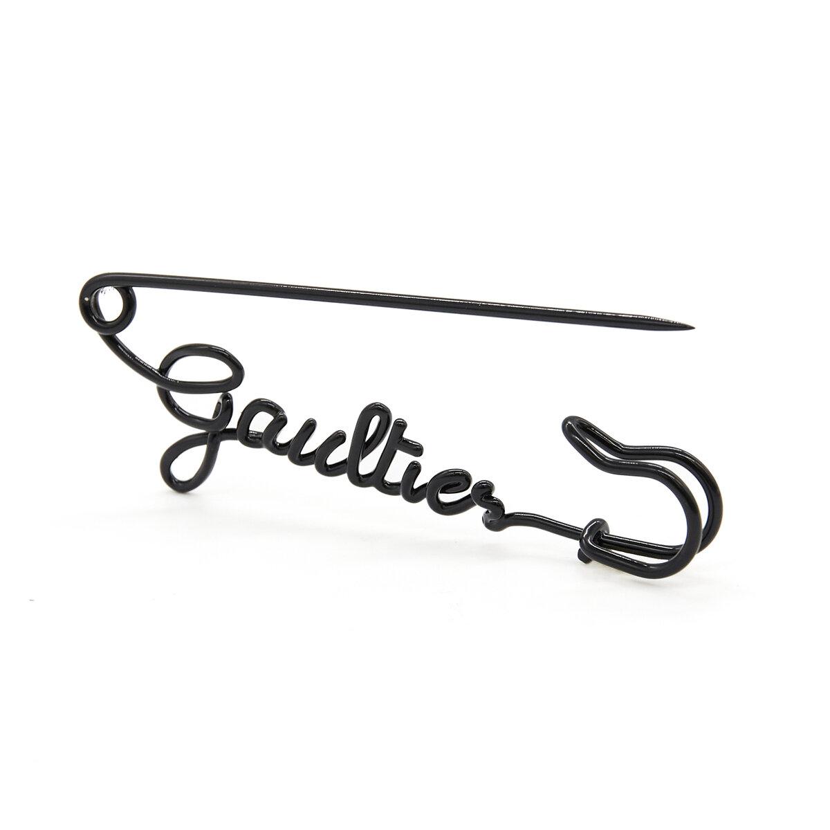 Jean Paul Gaultier Gaultier Signature Safety Pin Brooch In Black for Men |  Lyst