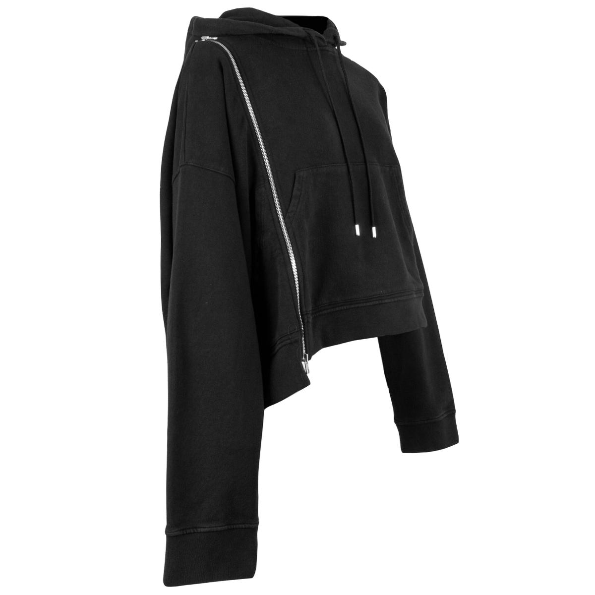 Maison Margiela Side Zip Loopback Hoodie in Black | Lyst