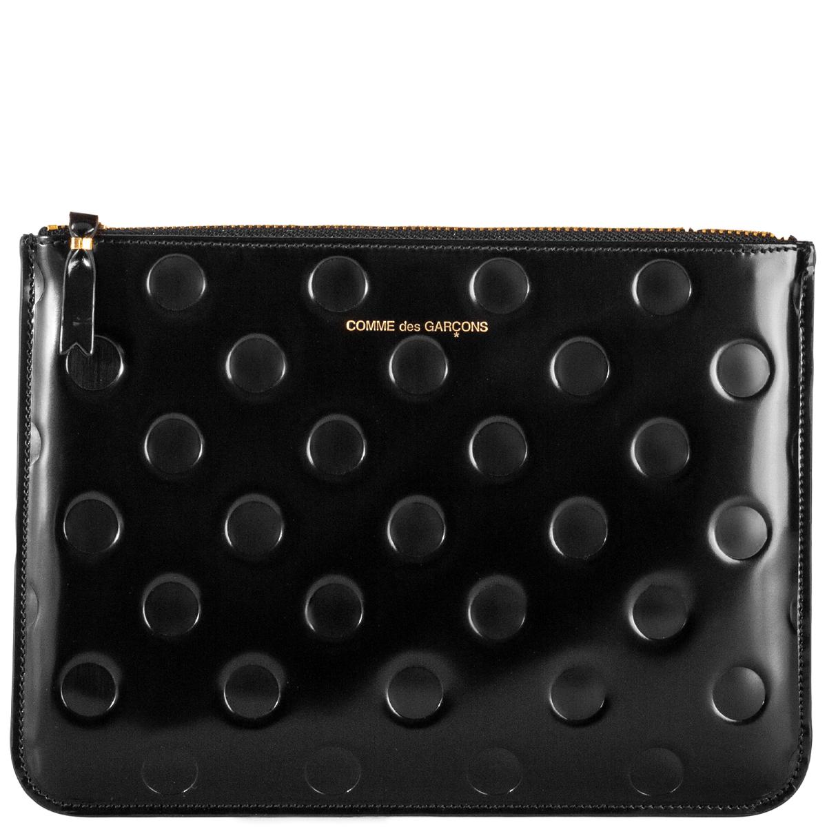 Comme des Garçons Leather Sa5100ne Embossed Polka Dots Zipped Pouch in ...