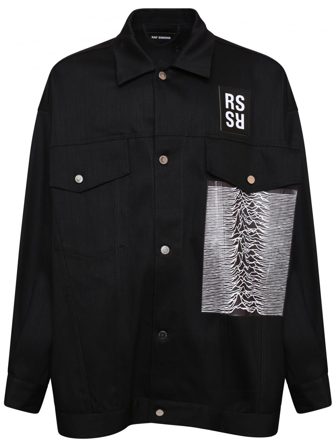 Raf Simons Joy Division Unknown Pleasures Oversized Denim Jacket ...