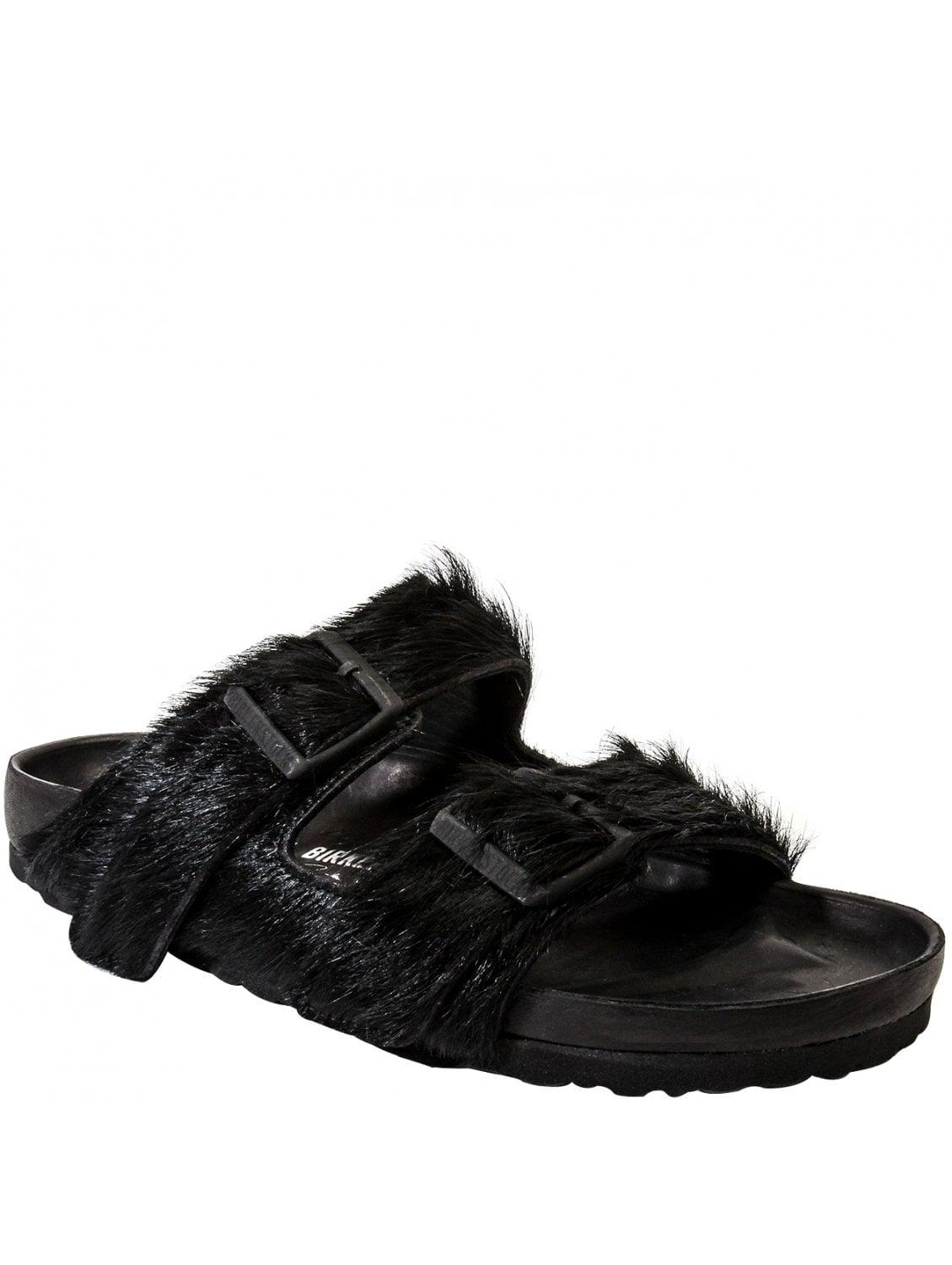Owens X Birkenstock Men's Arizona Fur Sandals Longhair Black for | Lyst