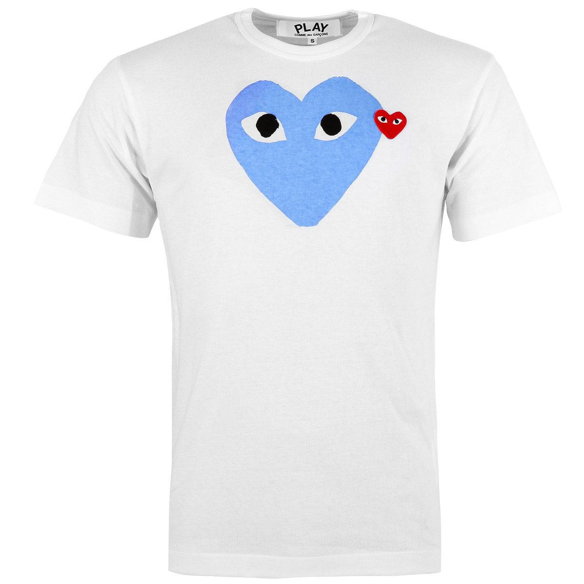 COMME DES GARÇONS PLAY Cotton T106 Blue Heart T-shirt for Men - Lyst
