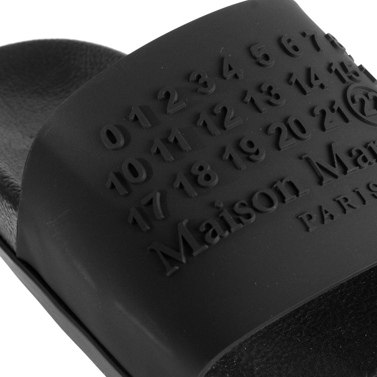 Maison Margiela Synthetic Number Slides in Black for Men - Save 67 