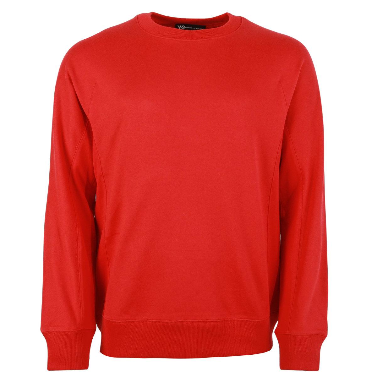 Y-3 Cotton Classic Crewneck Sweatshirt in Red - Lyst