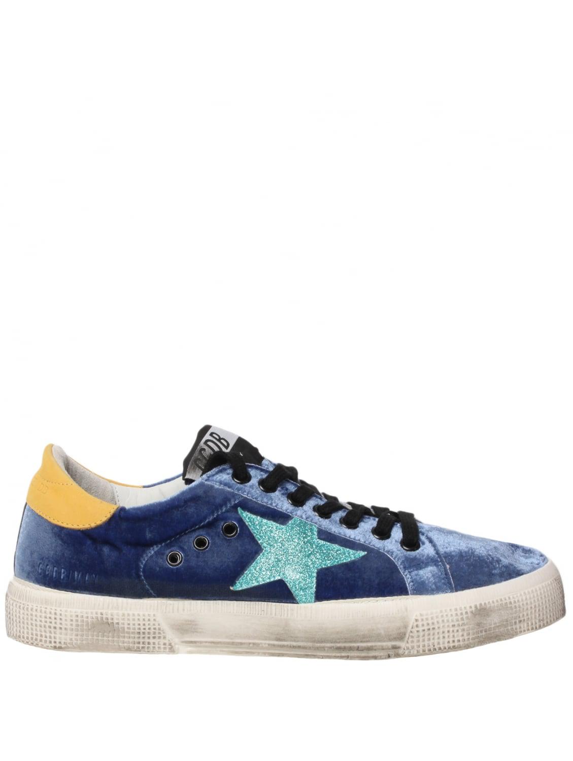 Golden Goose Blue Glitter May Velvet 