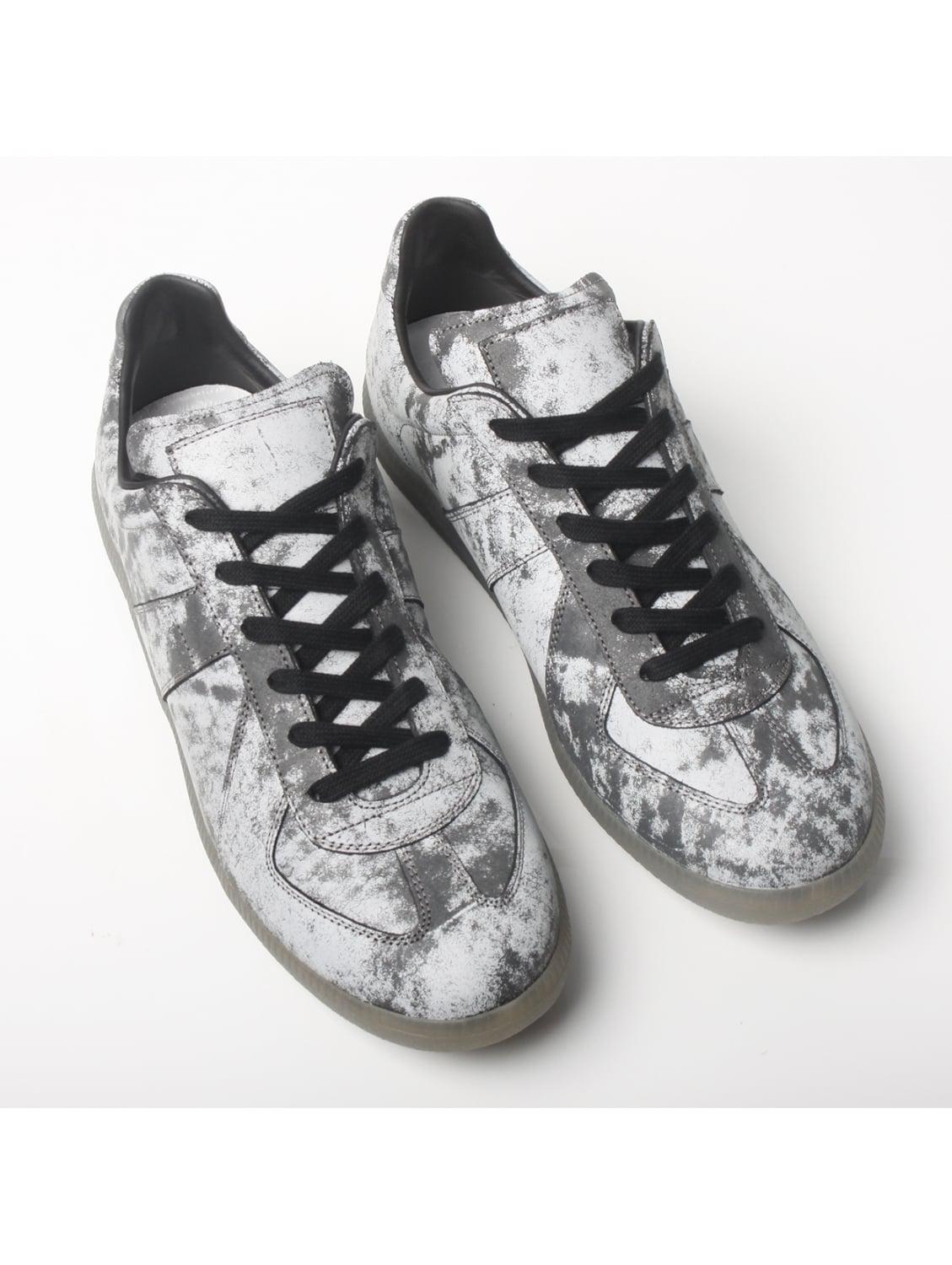 Maison Margiela Leather Reflective Replica Sneakers Grey in Gray for ...