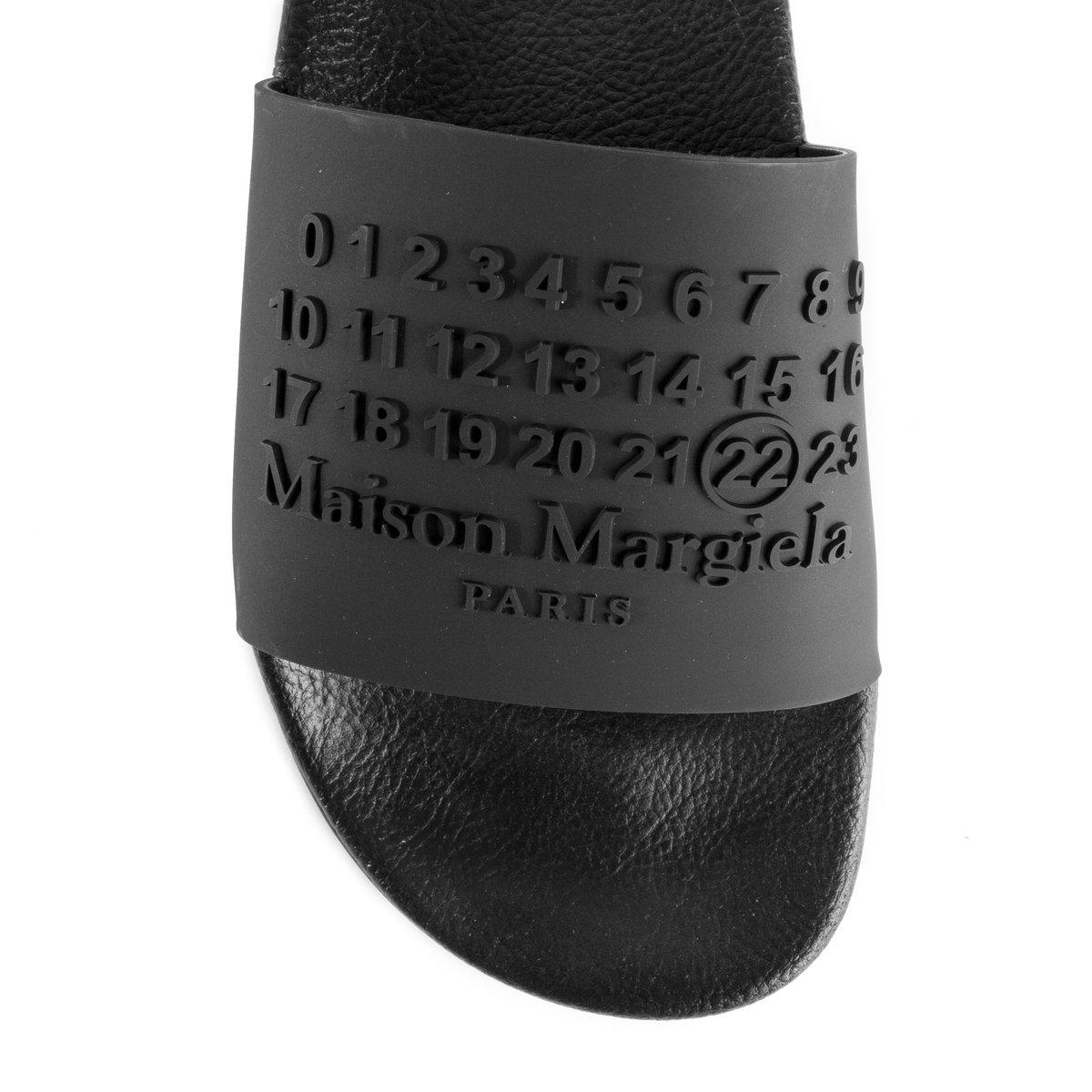 Maison Margiela Synthetic Number Slides in Black for Men - Save 66 