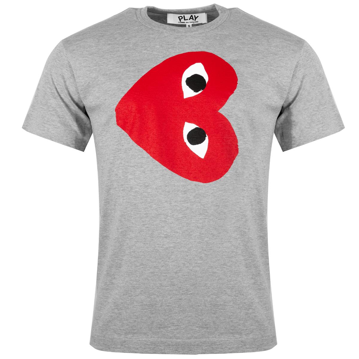 comme des garcons play grey t shirt