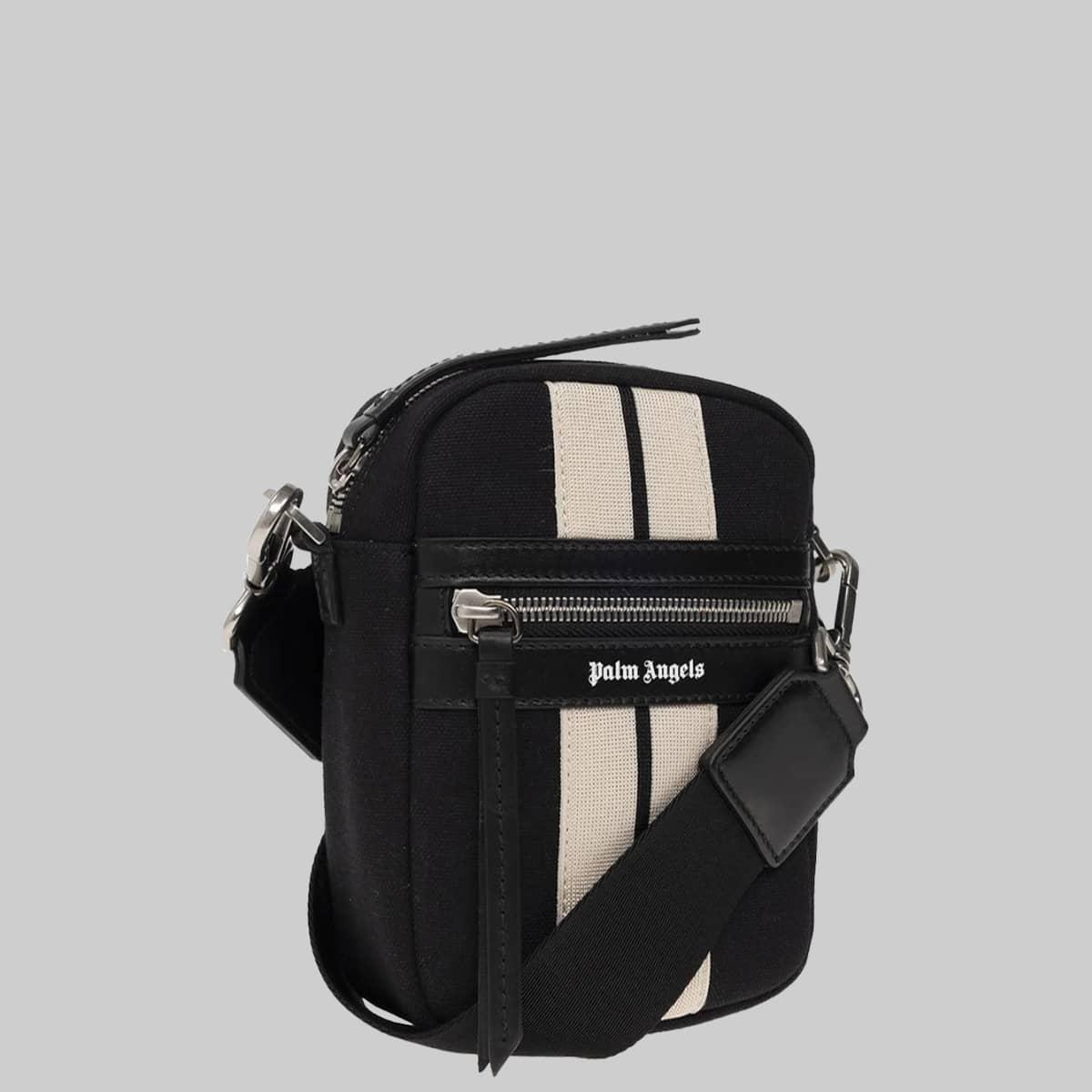 Palm Angels Stripe Cross Body Bag in Black for Men | Lyst