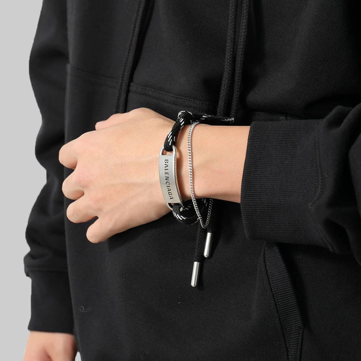Balenciaga Plate Bracelet In Black in Metallic for Men | Lyst
