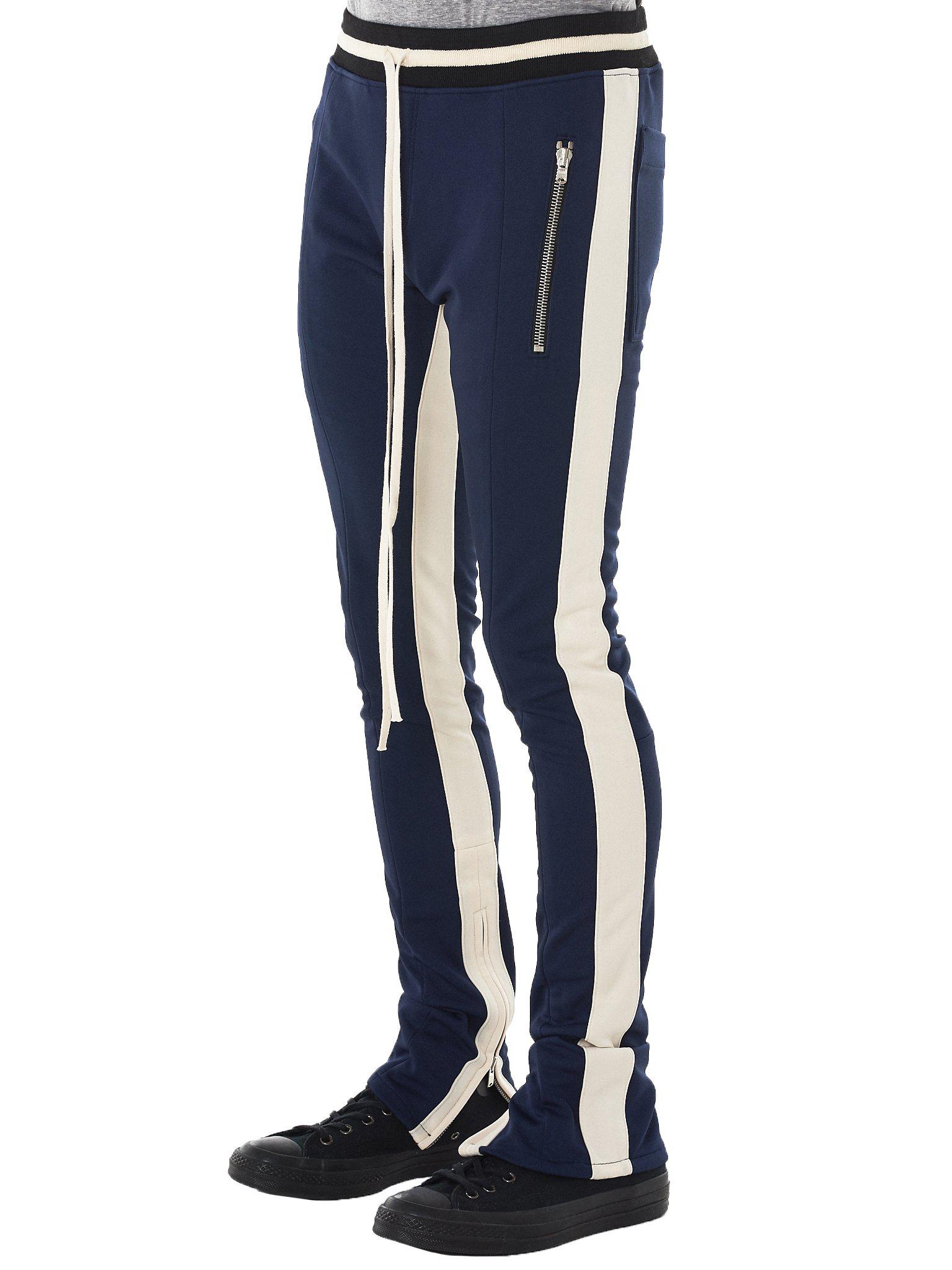 fear of god navy track pants