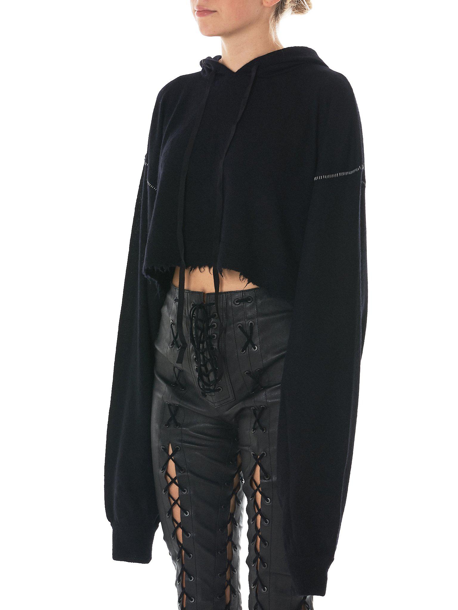 cropped hooded sweater