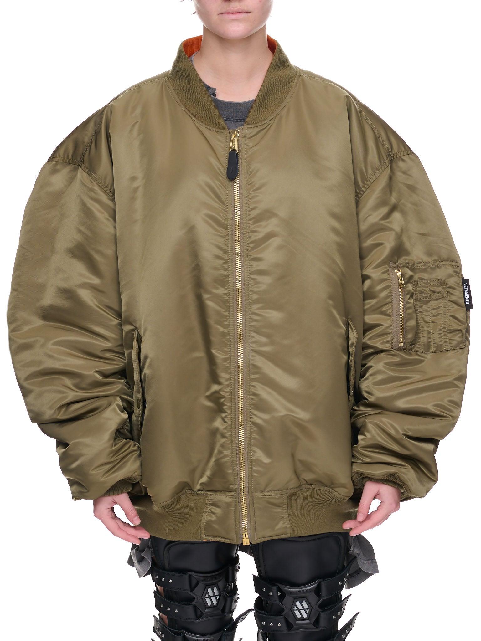 Vetements Double Zip Bomber Jacket in Green Lyst