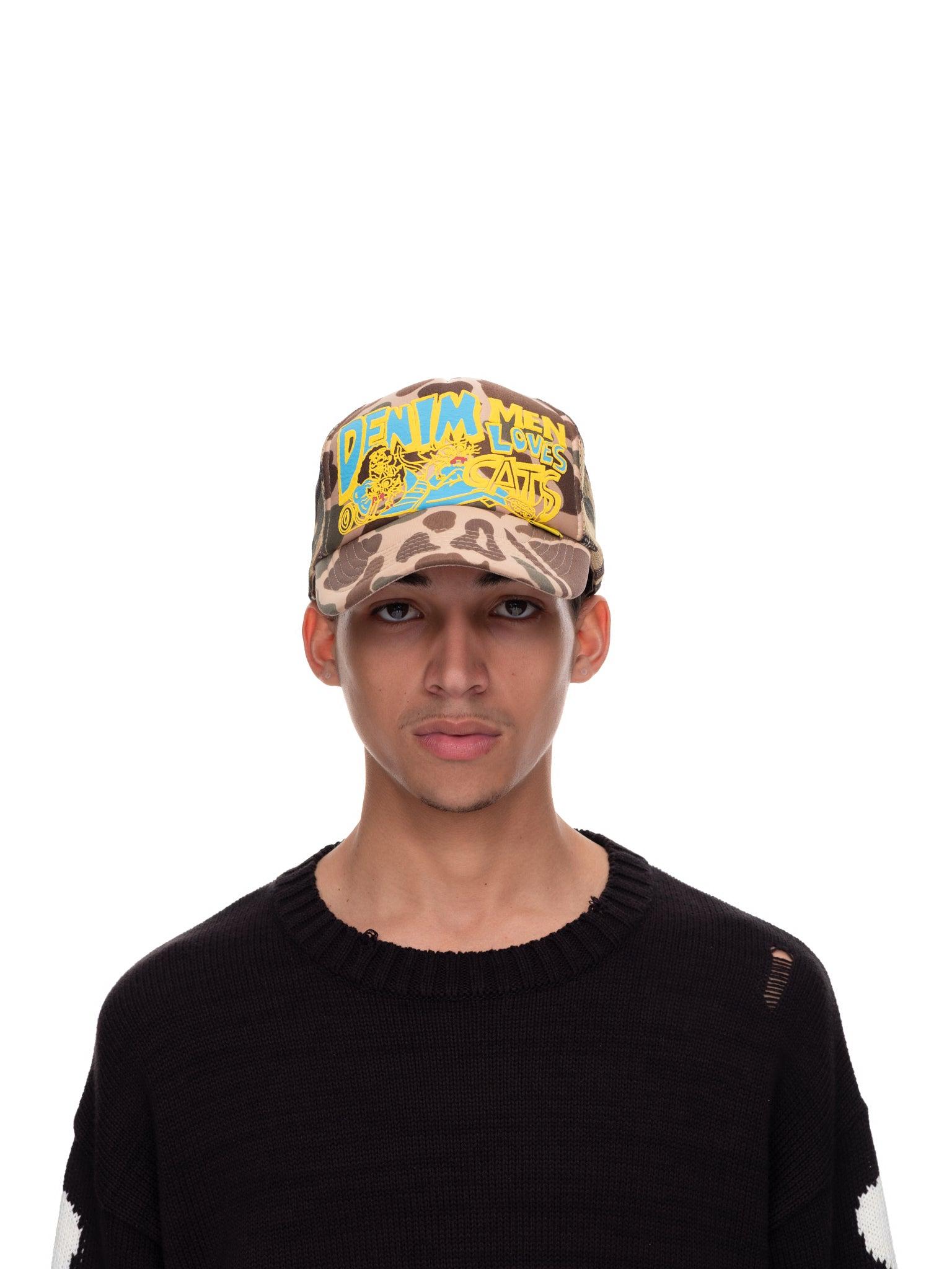 Kapital Synthetic Trucker Hat in Brown 