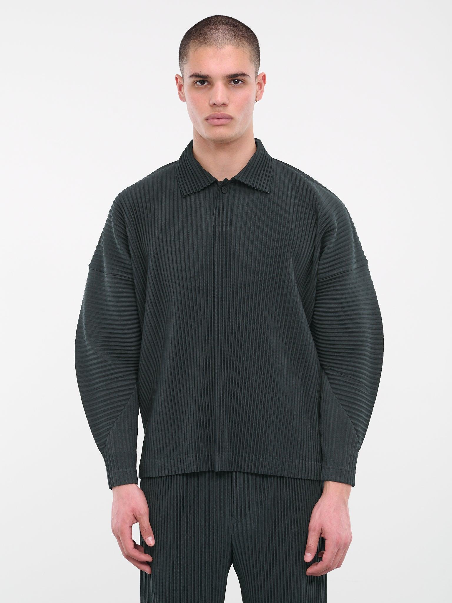 Homme Plissé Issey Miyake August Polo Shirt in Gray for Men | Lyst