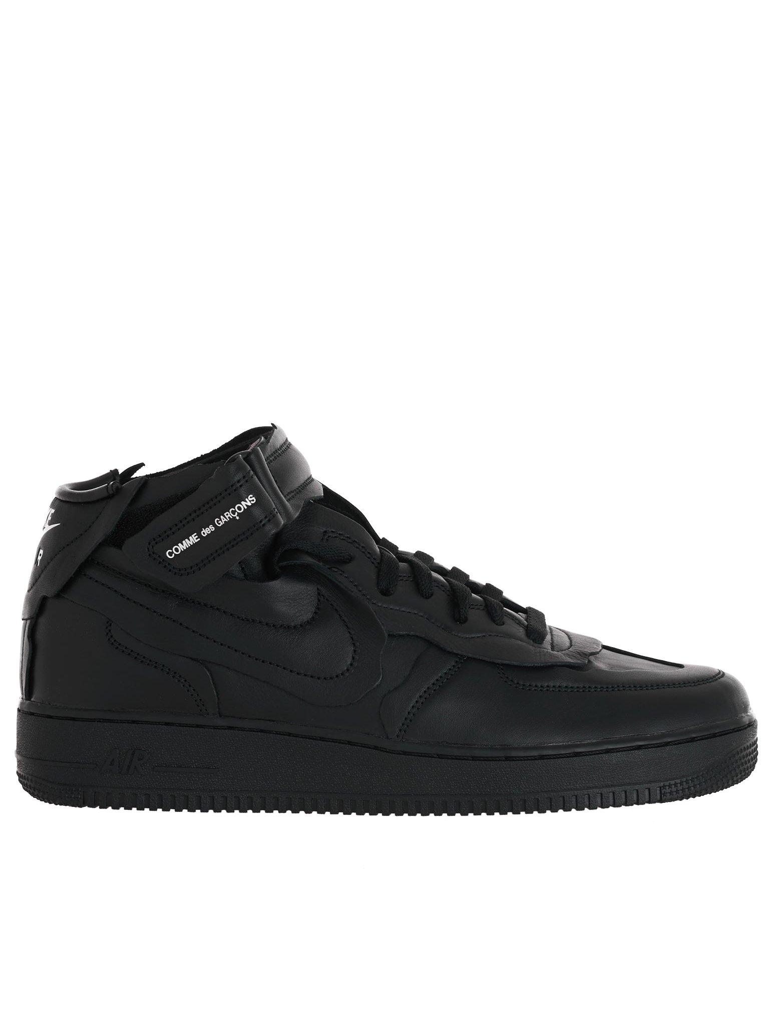 Comme des Garçons Leather Cdg Air Force 1 Mid in Black - Lyst Comme des Garçons Leather Cdg Air Force 1 Mid in Black - Lyst