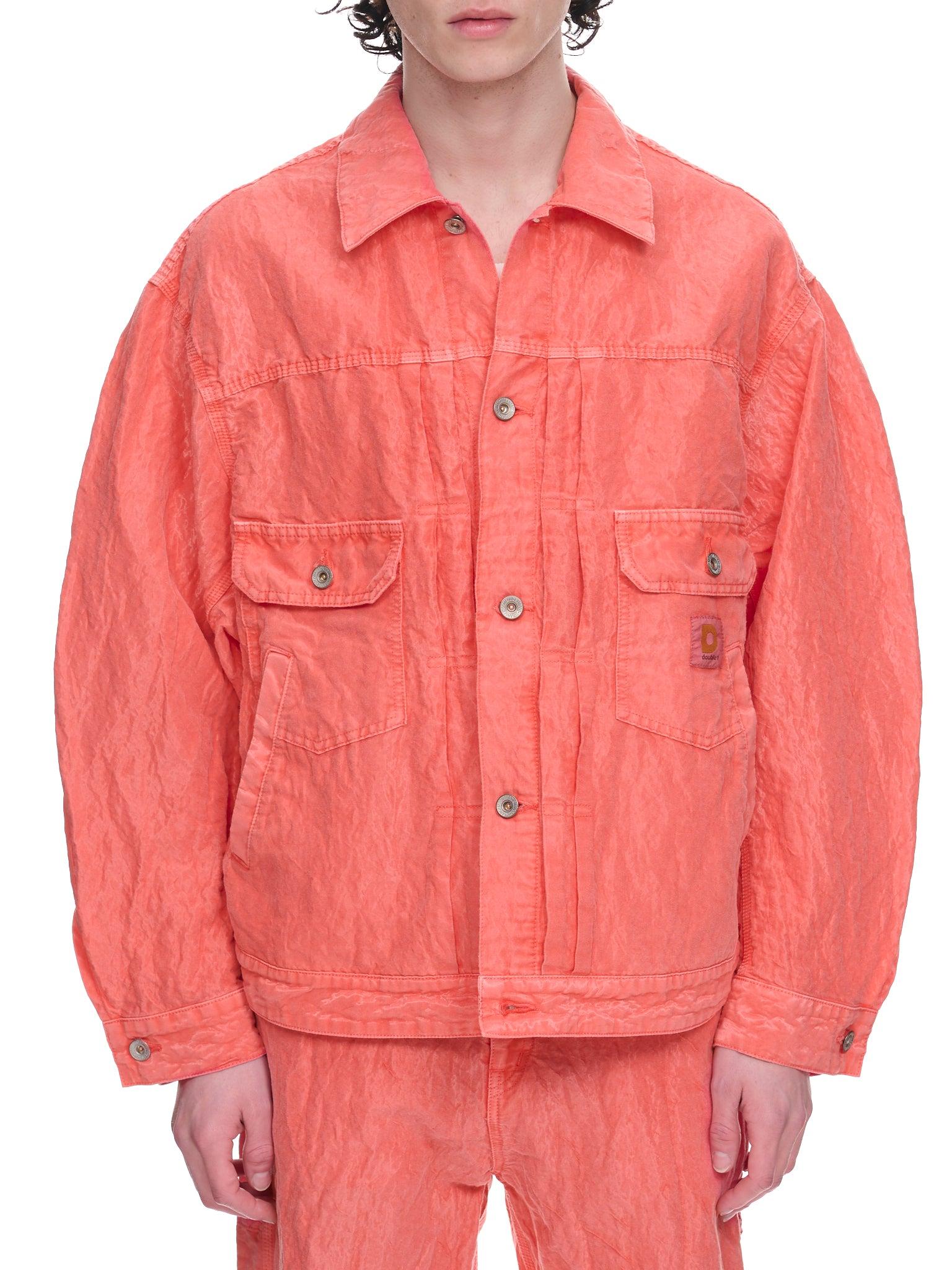 Doublet Over-dyed Denim Jacket in Pink for Men | Lyst